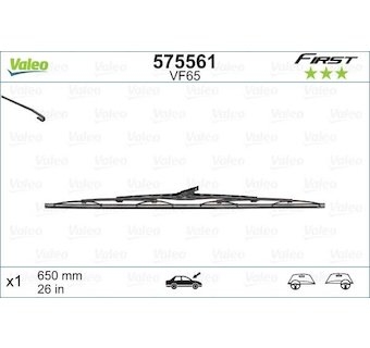 stěrače ramínkové Valeo First 650mm